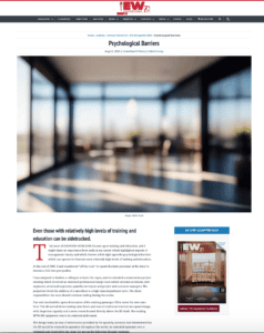 psychological-barriers in project management in the lift industry