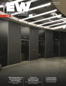 Cover of Elevator World Edition that includes Colin Craney's article on the humble counter-weight in lifts